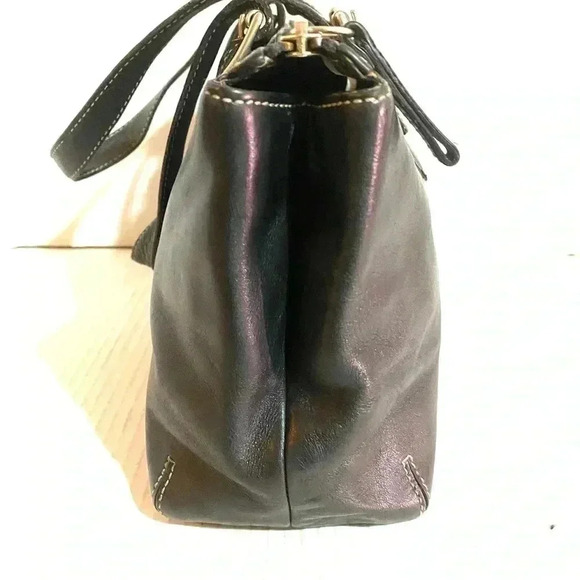 Coach vintage black leather satchel handbag - Picture 4 of 7